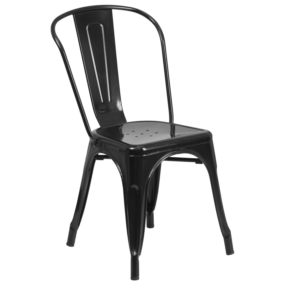 Black Metal Stackable Chair F64517