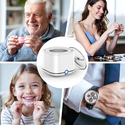 48kHz Ultrasonic Retainer Cleaner with 7.8OZ Dental Cleaning Pod K363882
