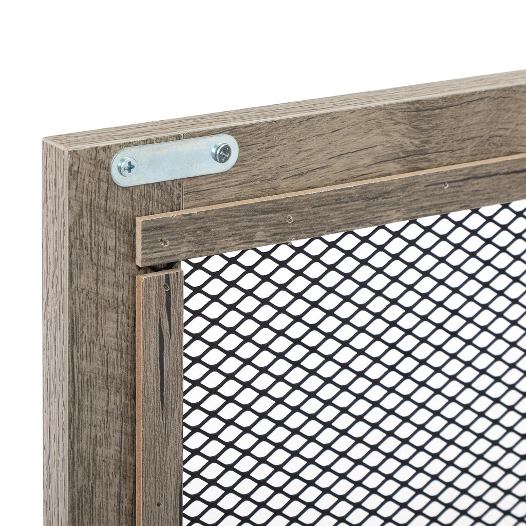 Farmhouse Nightstand with Power Outlets, USB Ports, Cabinet, Storage Shelf P813282
