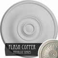 11 3/4x22OD x 3/8x22P Hand-Painted Flash Copper Ceiling Medallion F211