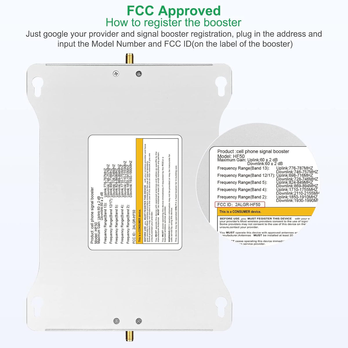 Cell Phone Booster for 4G LTE & 5G up to 6,000 sq ft E8327