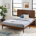 Queen Wood Platform Bed Frame with Adjustable Headboard Z158