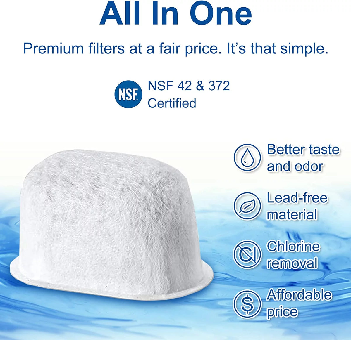 24 Pack Activated Charcoal Replacement Water Filter O5889