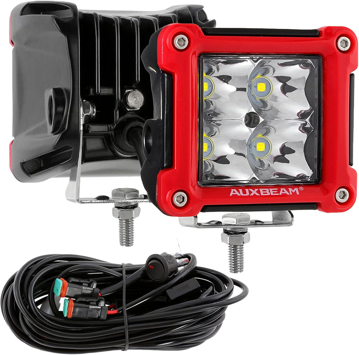 3 inch 40W 4800LM Flood Beam LED Light Pods Square Work Light Pack of 2 G103697