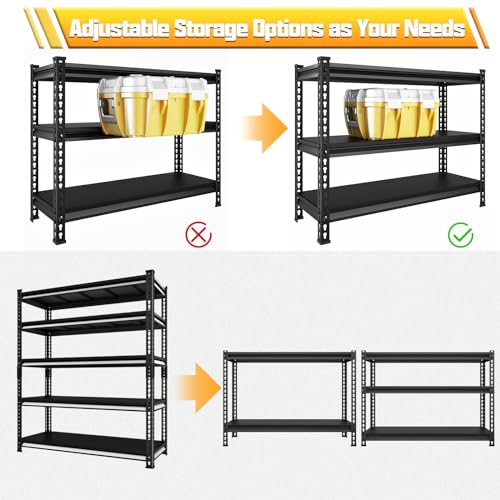 48" W Blue 3-Tier Metal Garage Shelving Q534