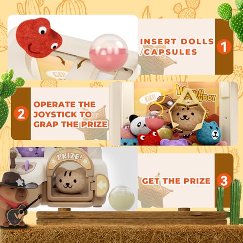 Mini Claw Machine with Plush Toy and Capsule C6752