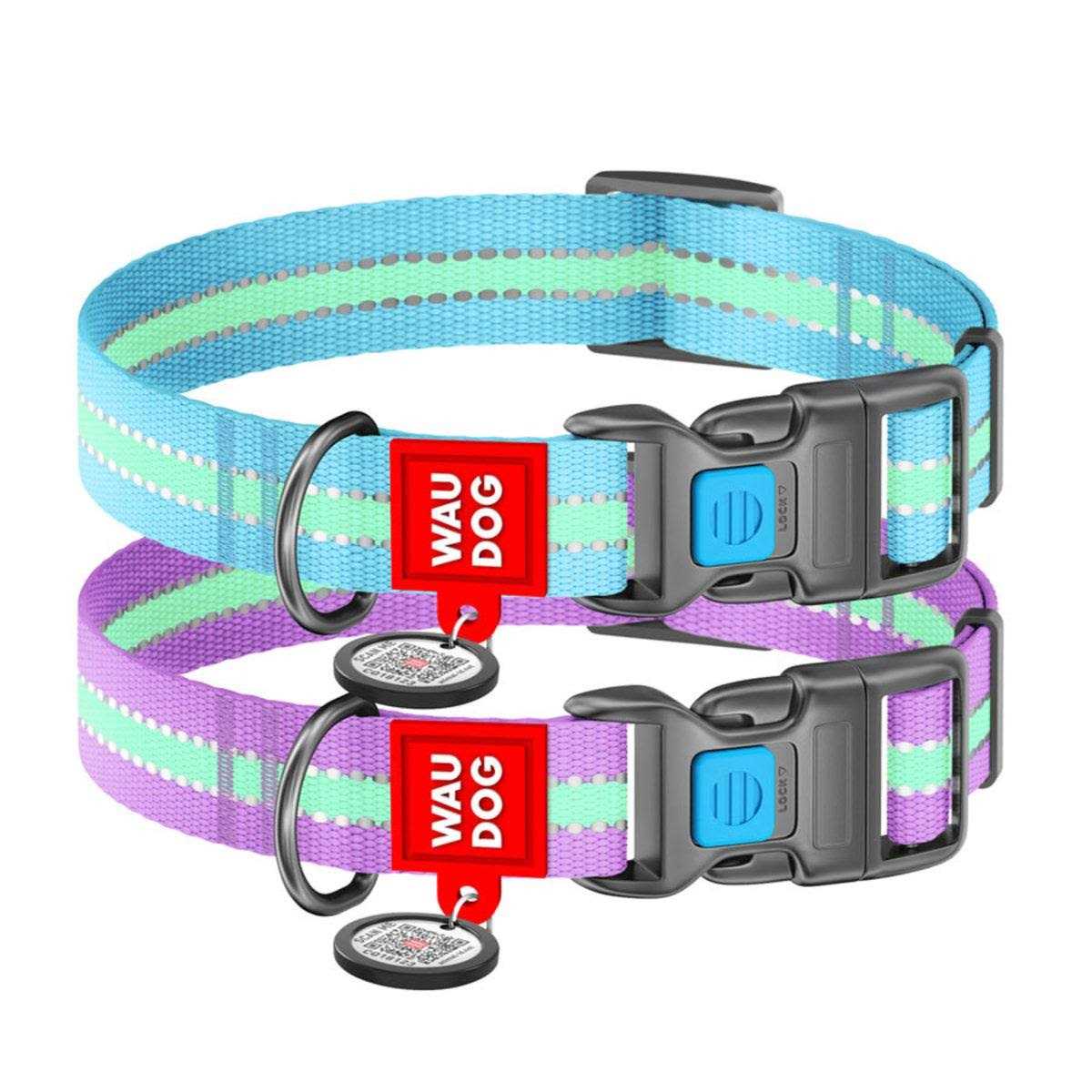 Glow in the Dark Nylon Dog Collar Blue F6224