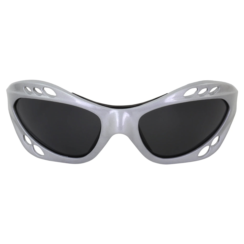 3 Pairs Padded Polarized Sunglasses with Strap, Silver & Black Frames with Smoke Lens & Black Frame with Purple Mirror Lens N847005