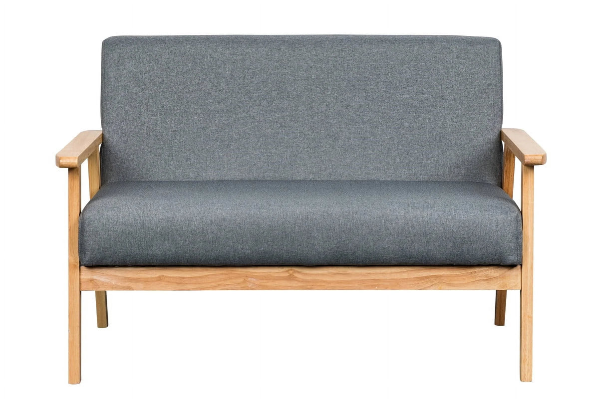 Light Gray Linen Fabric Loveseat and 2 Chair Set D663