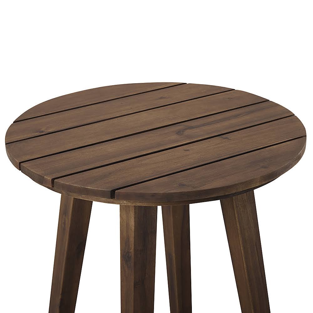 Dark Brown Acacia Wood Outdoor Side Table O584