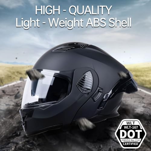 Matt Black X-Large Full Face Modular Motorcycle Helmet B50031
