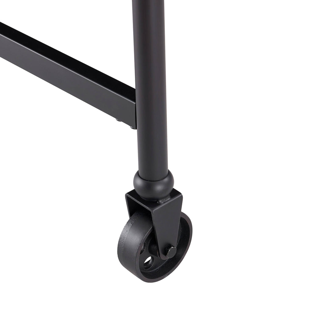 Black Metal 29-inch Kitchen Island Table P6974