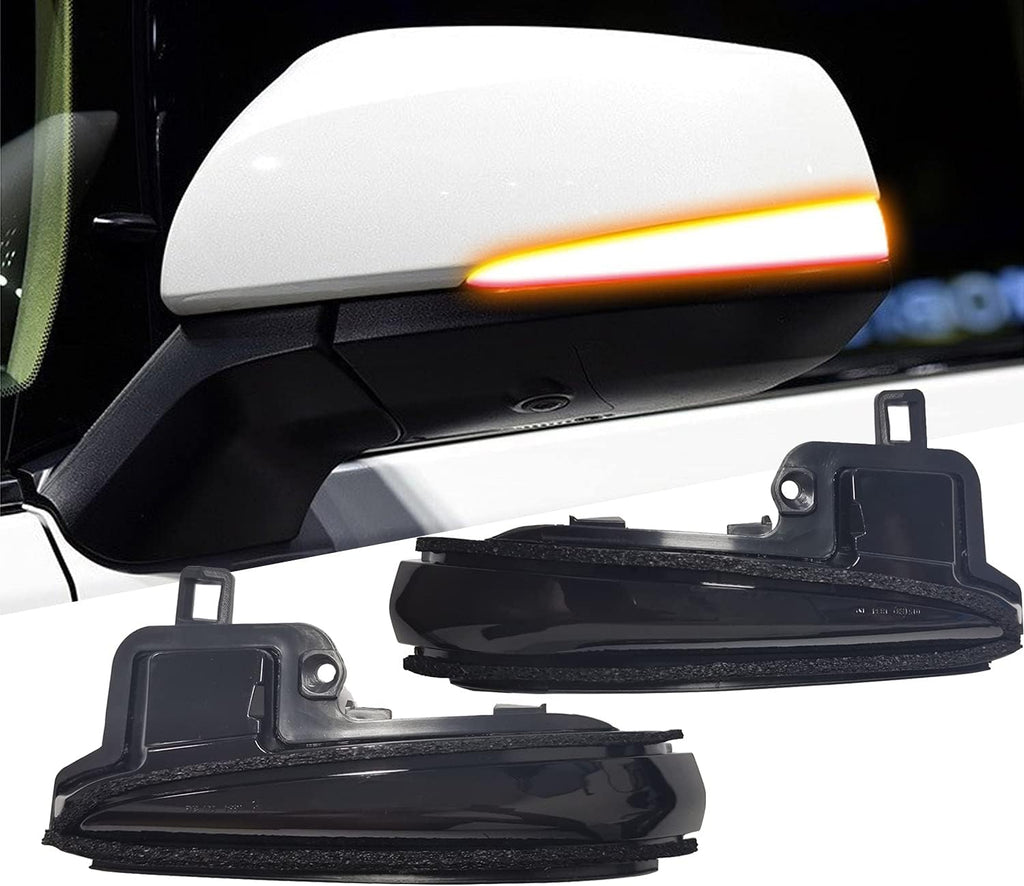Smoke Lens LED Side Mirrors with Dynamic Turn Signal Lights C33781