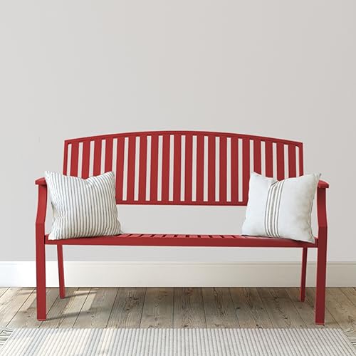 Light Blue Aluminum Outdoor Bench T2053
