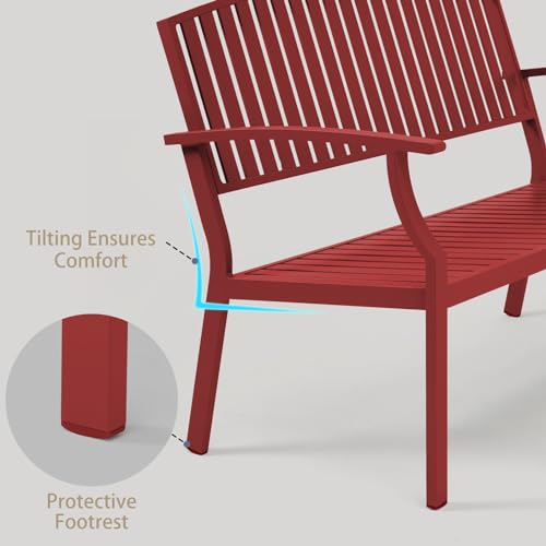 Light Blue Aluminum Outdoor Bench T2053