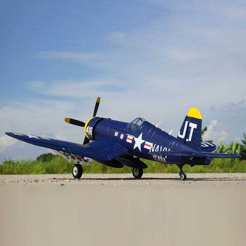 1200mm Wingspan RC Airplane Fighter Model with Auto Landing Gear (Navy Blue) O2838