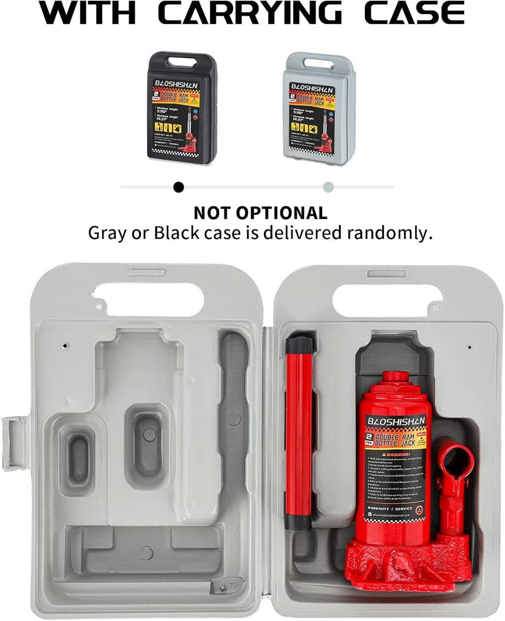 2 Ton Hydraulic Bottle Jack with Carrying Case P75333