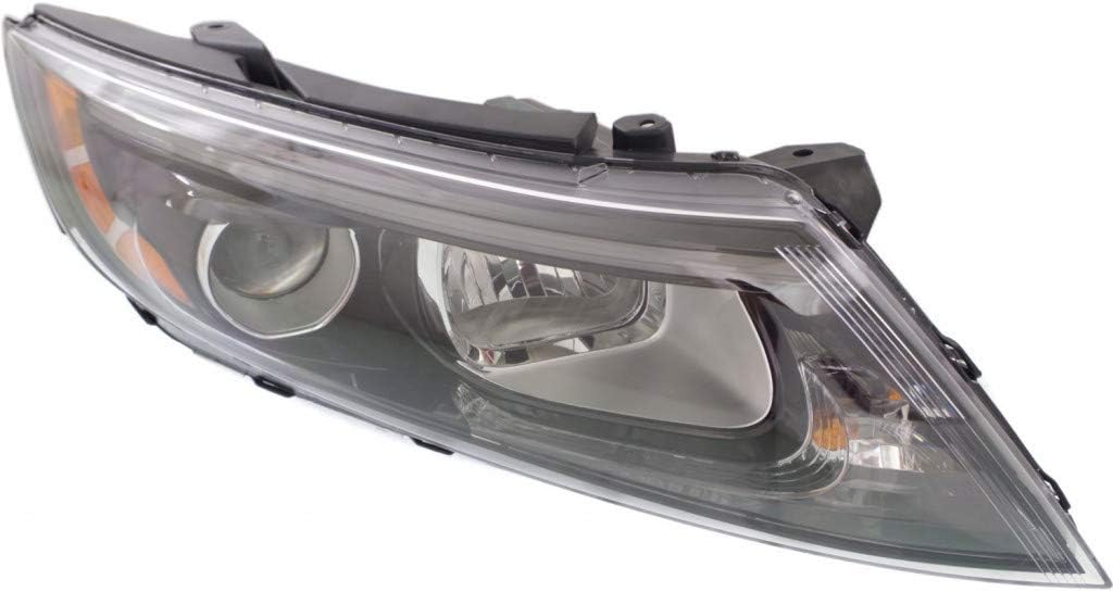 Black Housing Headlight Assembly Passenger Side with Bulbs Q709446