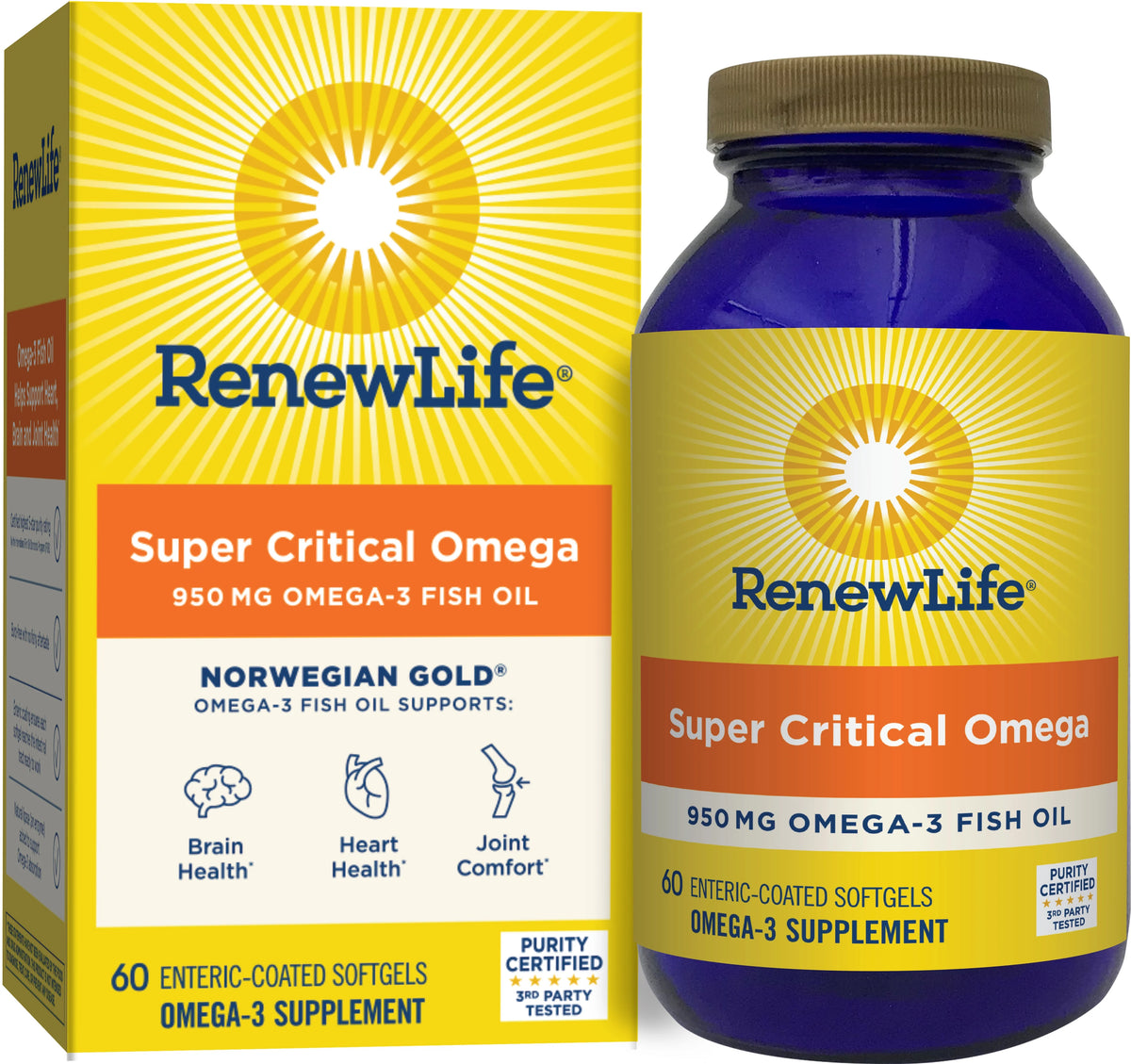 1045 mg Omega 3 Fish Oil Softgels, 60 Count Z968