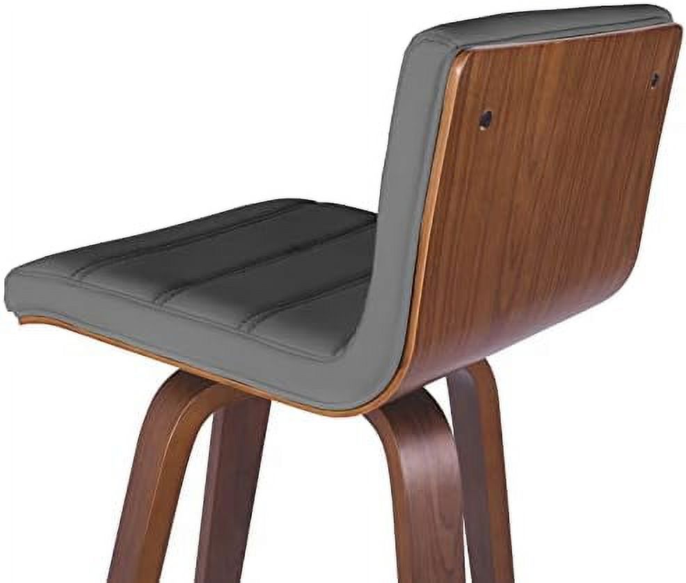 Swivel Stool with Back Set of 2 PU Leather Counter Height Stool L794