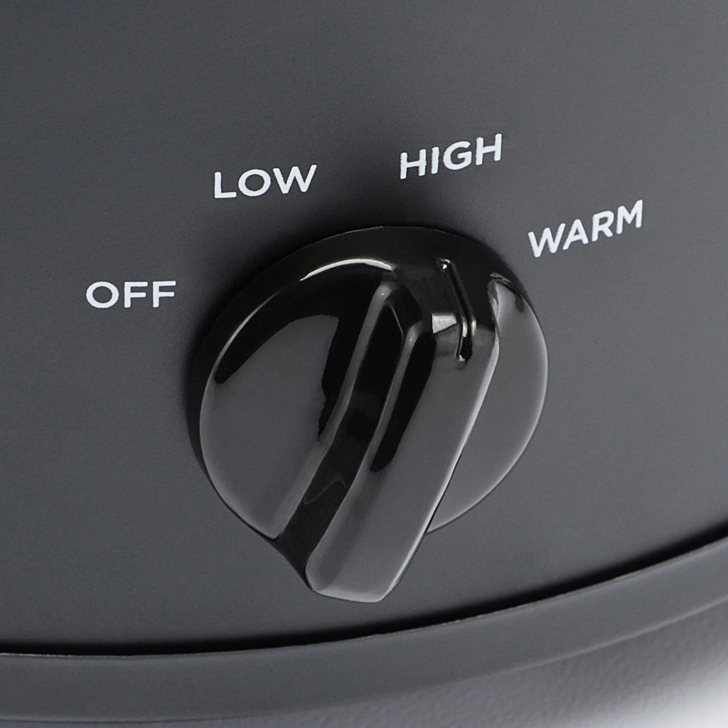 2 QT Slow Cooker, Matte Black Finish, Removeable Stoneware Pot I295876
