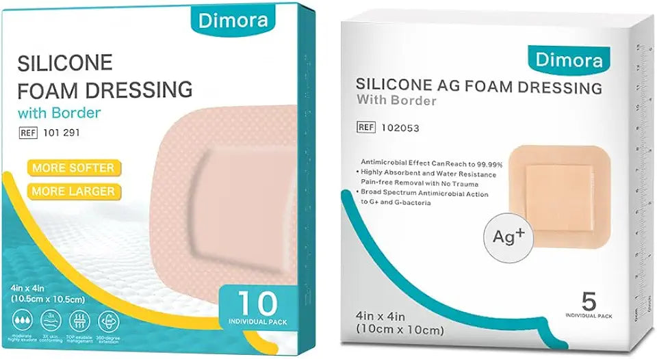 Silicone Foam Dressing 4"x4" H444025