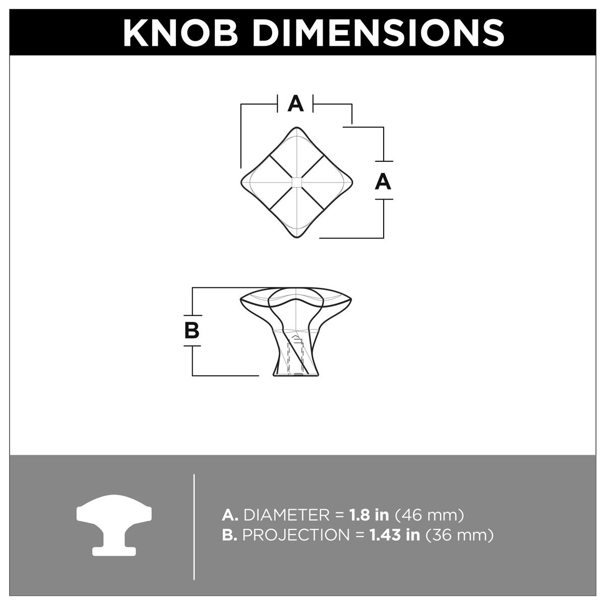 Satin Nickel Square Cabinet Knob 36-Pack H1175
