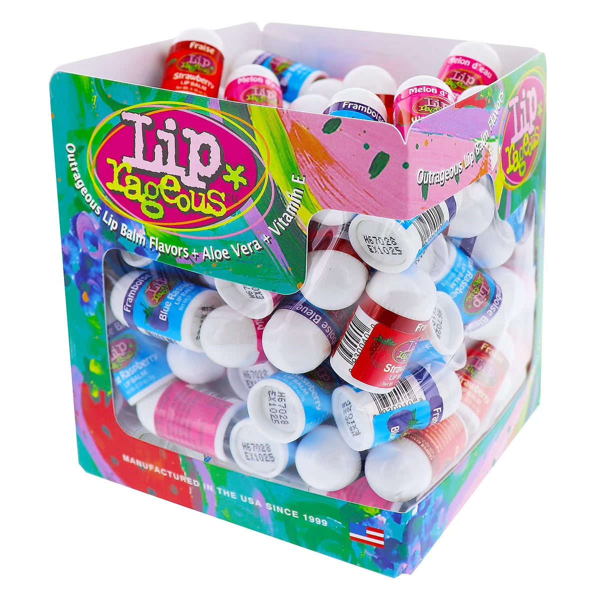 Lip Balm with Aloe Vera and Vitamin E Assorted Flavors 100/Box C91080