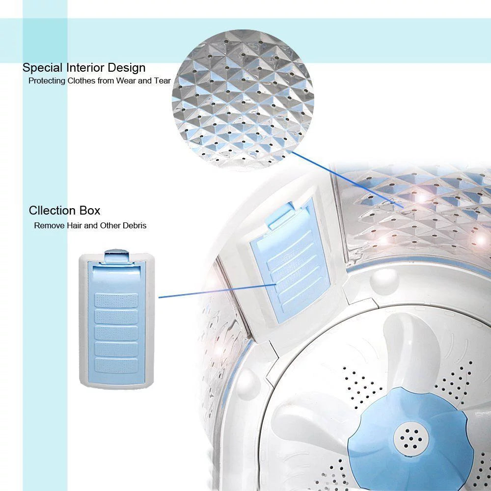 Compact Washing Machine with 8 lbs Capacity Top Load Tub Washer L355863