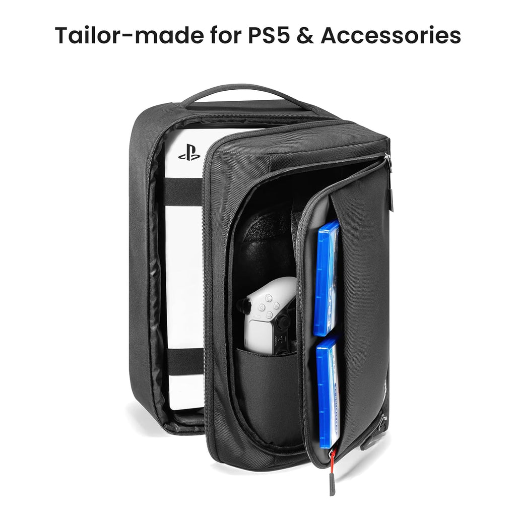 Travel Backpack for PS5 Console, Accessories, Protective Carrying Case Storage Bag J186