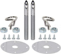 Chrome Steel Hood Pin Clip Kit 18 Pcs Pack of 2 F888899