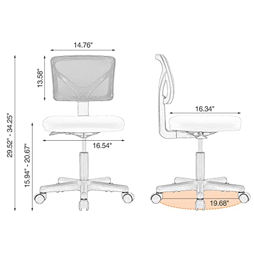 Black Mesh Desk Chair with Wheels A50306