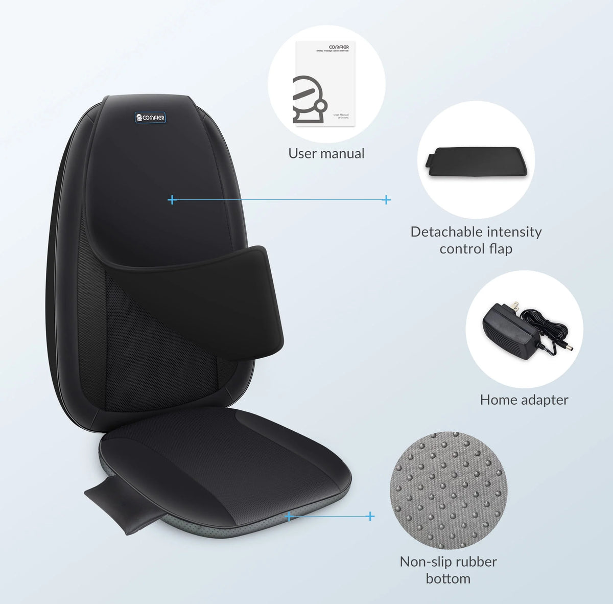 Shiatsu Back Massager with Heat Black L88306
