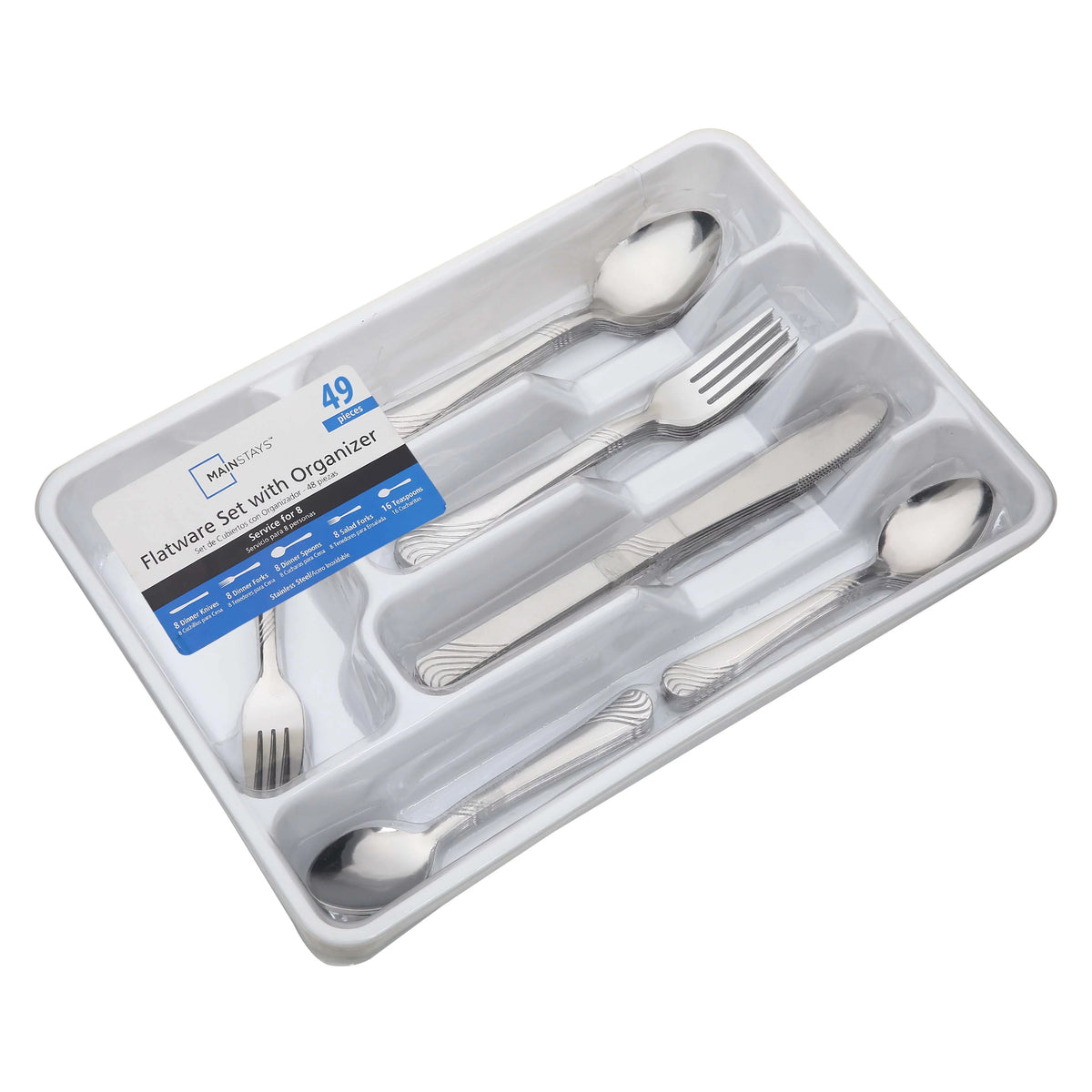 49 Piece Stainless Steel Flatware Set J780