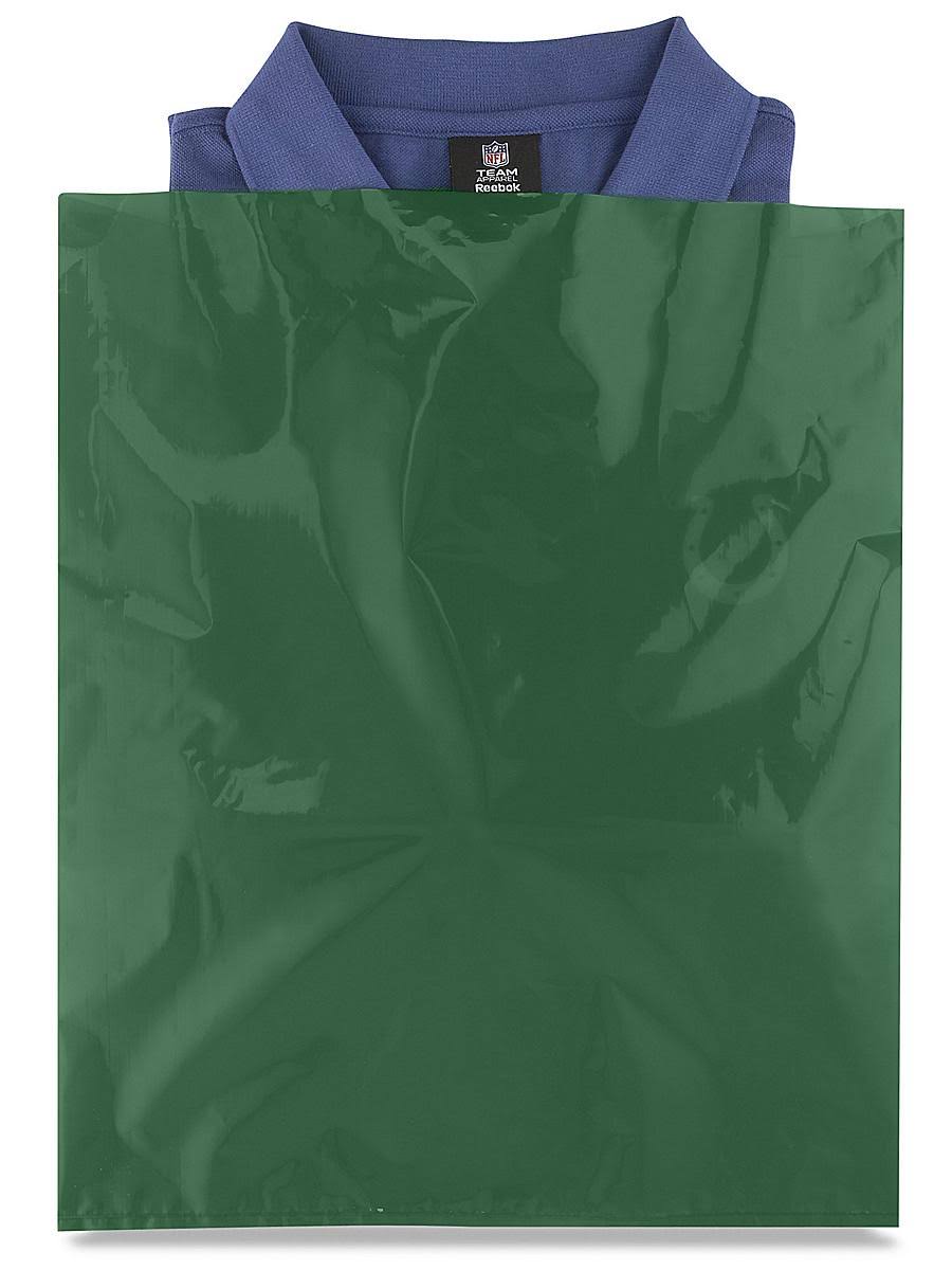 Green 15 x 18 Poly Plastic Bags X198