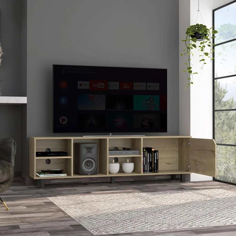 Light Oak Engineered Wood TV Stand W1227