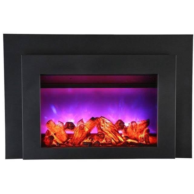 White Fireplace Glass Surround S377