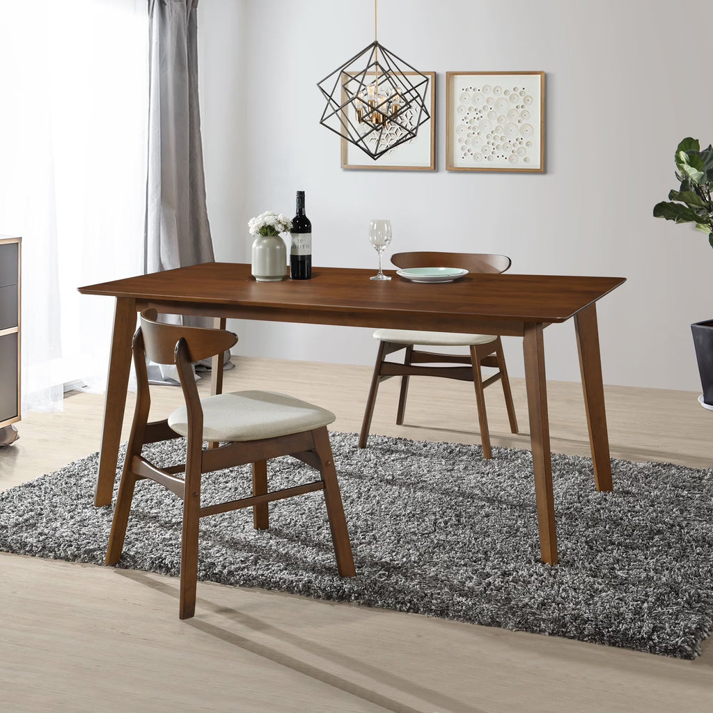 Walnut Mid Century Modern Dining Table 47 Inch Z313