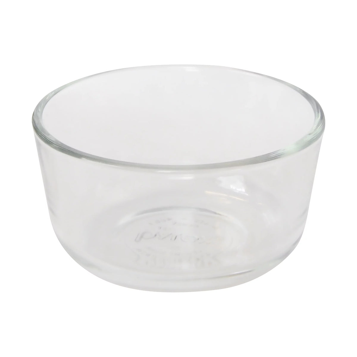 1-Cup Clear Round Glass Food Storage Bowl with Blue Lid, 6-Pack R1440