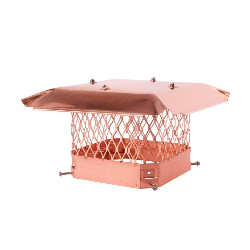 Copper Chimney Cap with Mesh J446