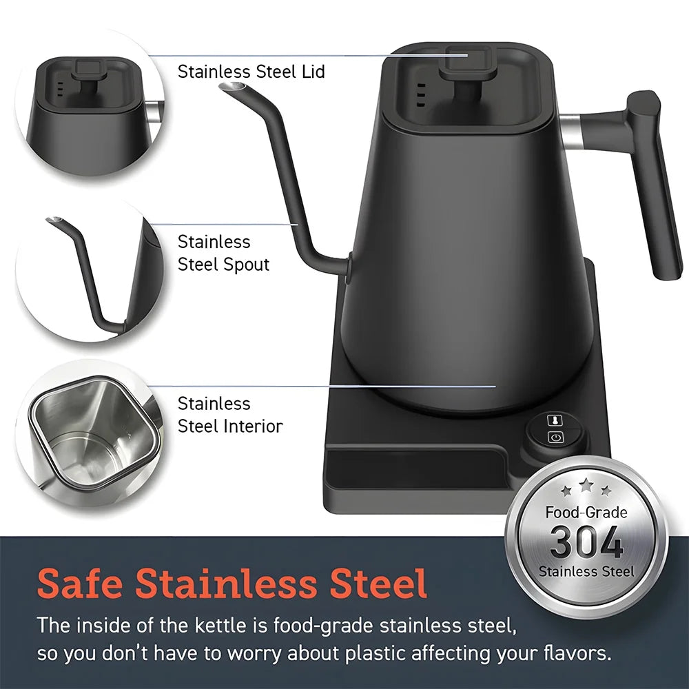 Electric Kettle Temperature Control Pour-Over Kettle 1.0L B3487
