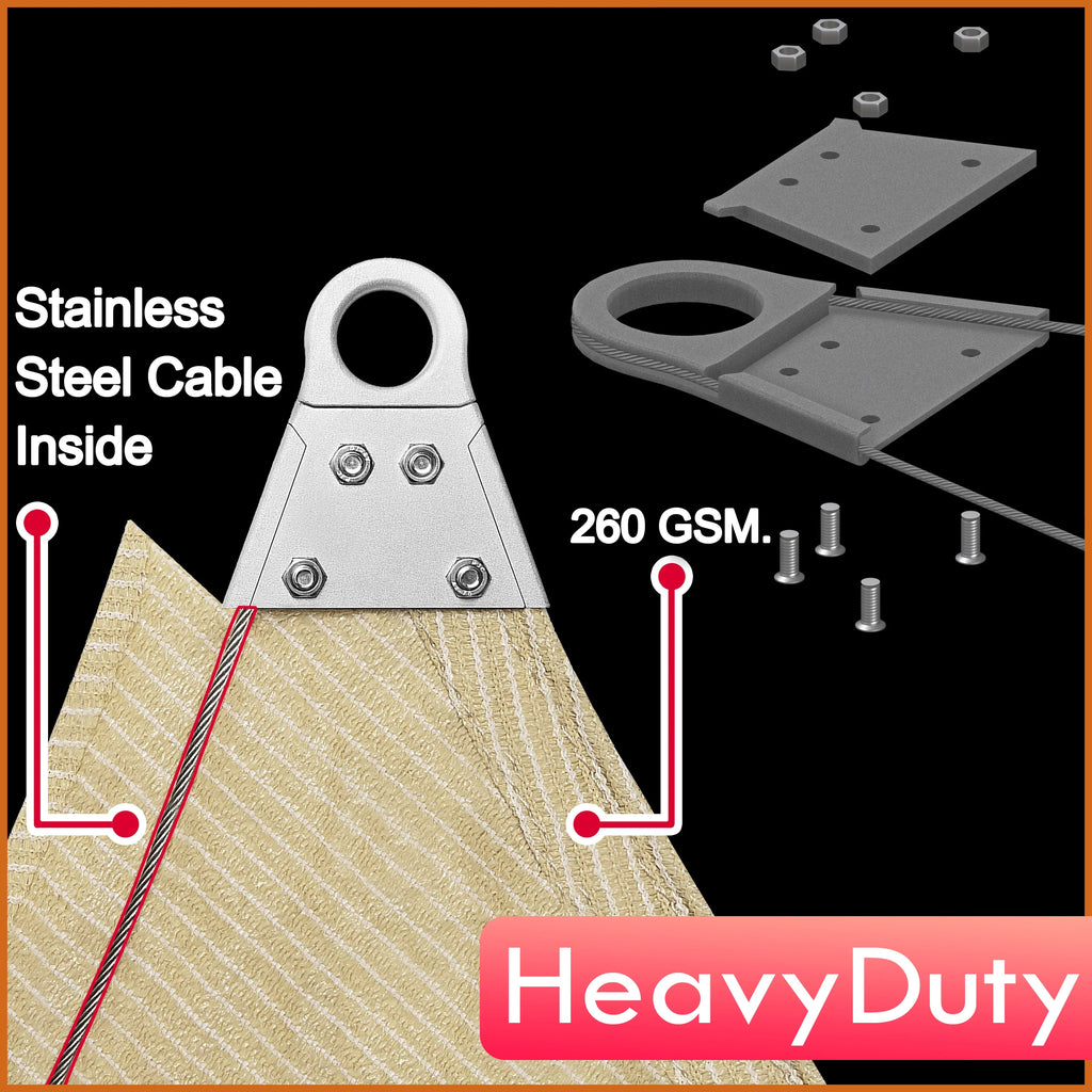 Grey Right Triangle Sun Shade Sail Canopy Awning F89624
