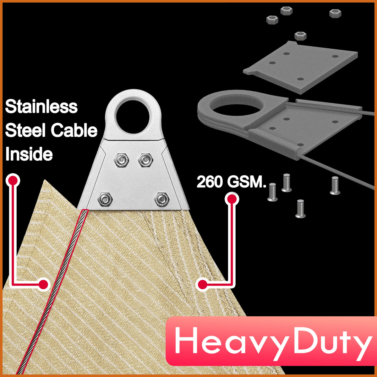 Grey Right Triangle Sun Shade Sail Canopy Awning F89624