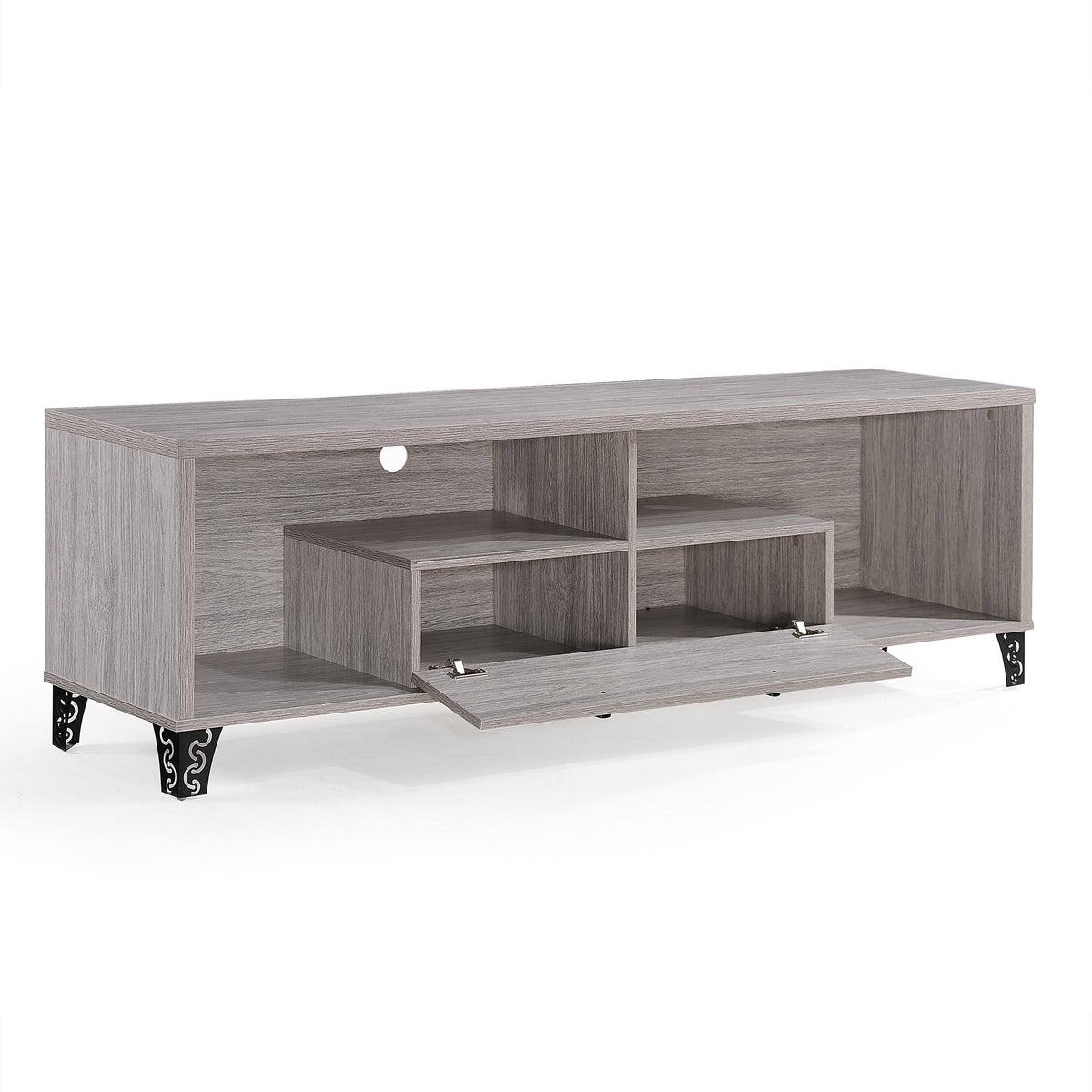 Gray Oak 2 Piece TV Stand and Bookcase Set X1596