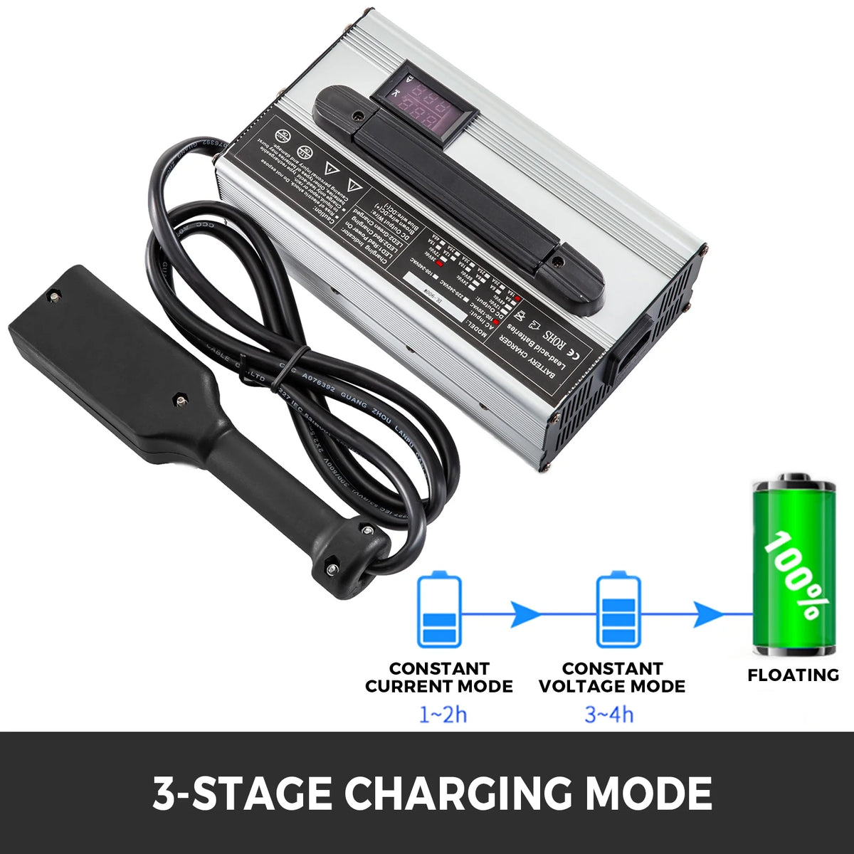 36V 18A Golf Cart Battery Charger with LED Indicator Lights H593