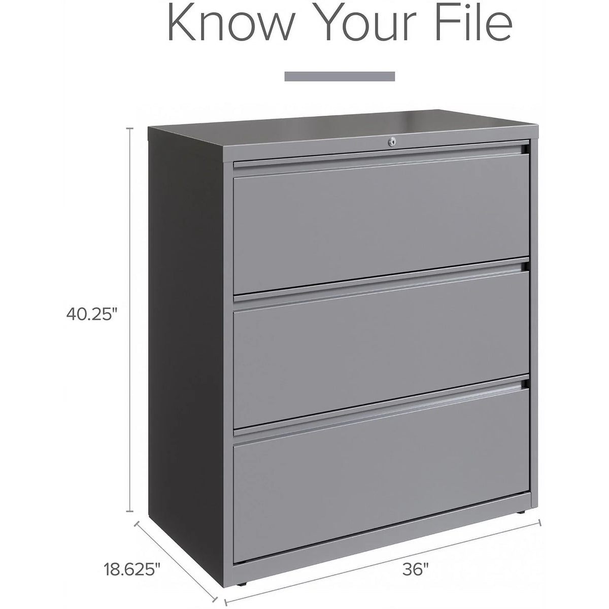 36" Wide 3 Drawer Metal Lateral File Cabinet I2864