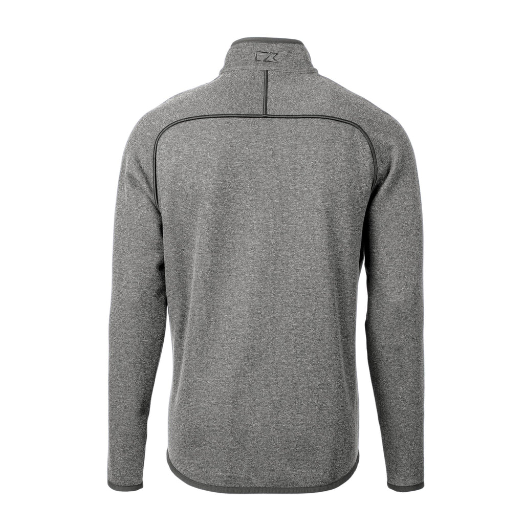 Men's Silver Full-Zip Sweater-Knit Jacket T45866