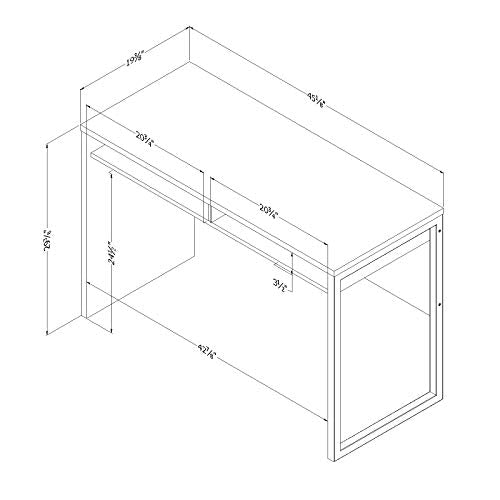 Pure White Metal Desk R609389
