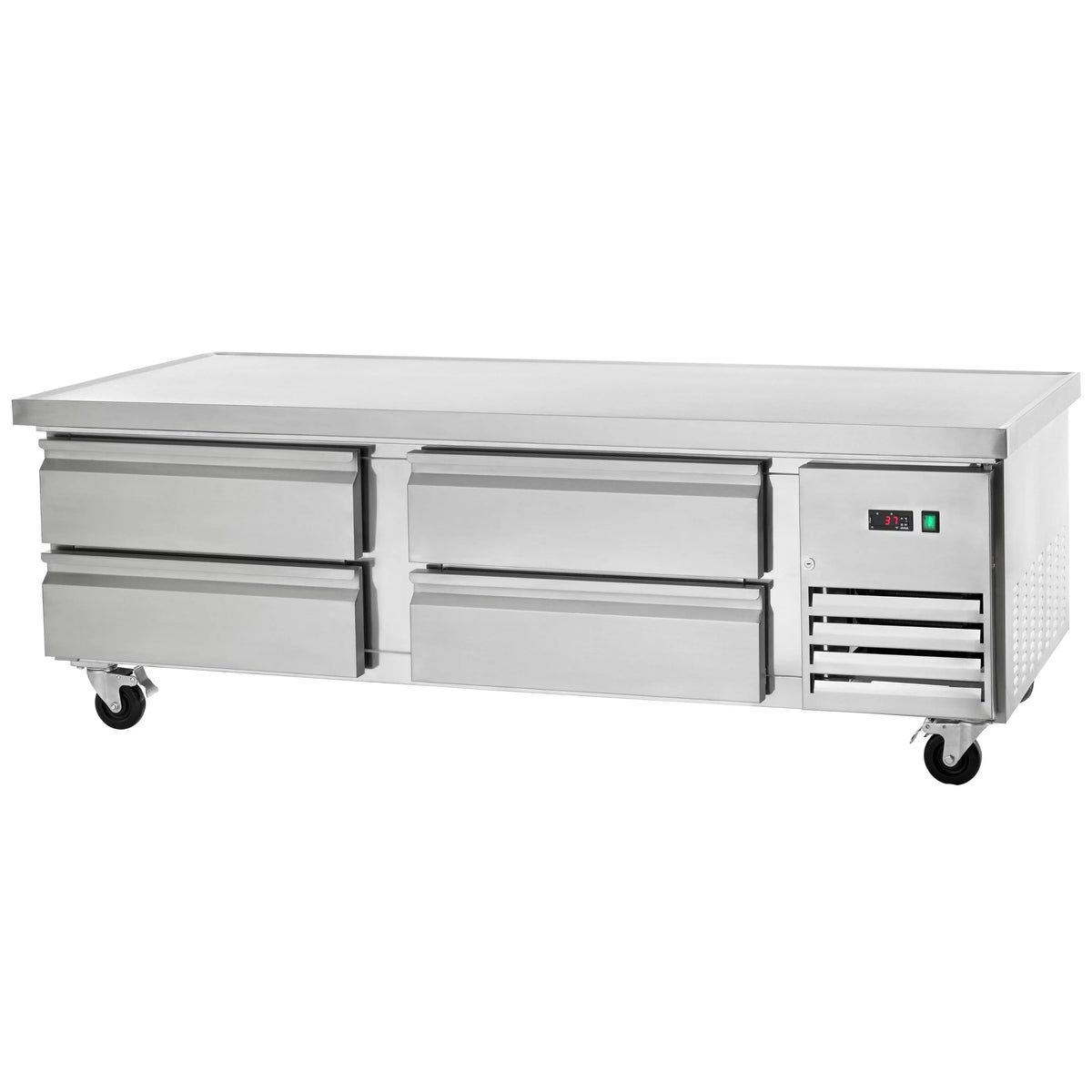 74" Four Drawer Stainless Steel Refrigerated Chef Base G2251