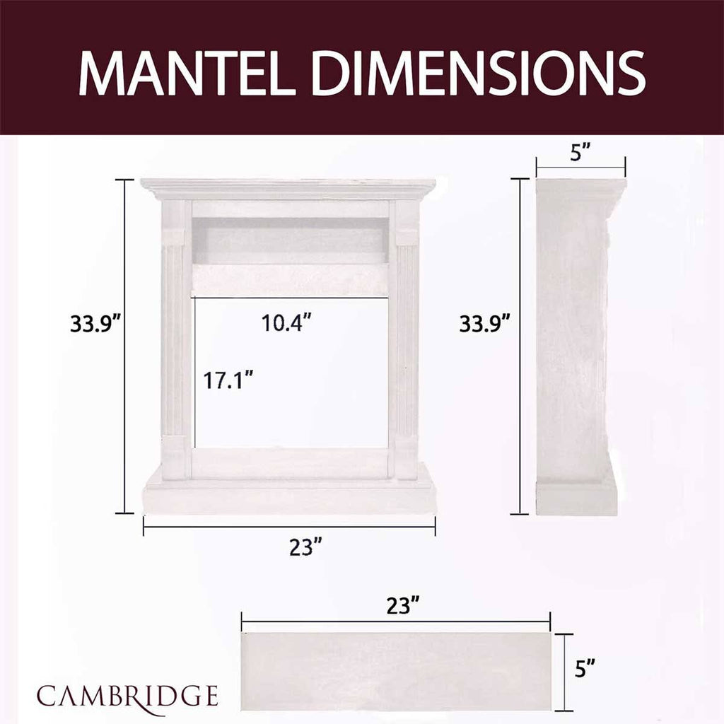White Mantel Electric Fireplace X255273